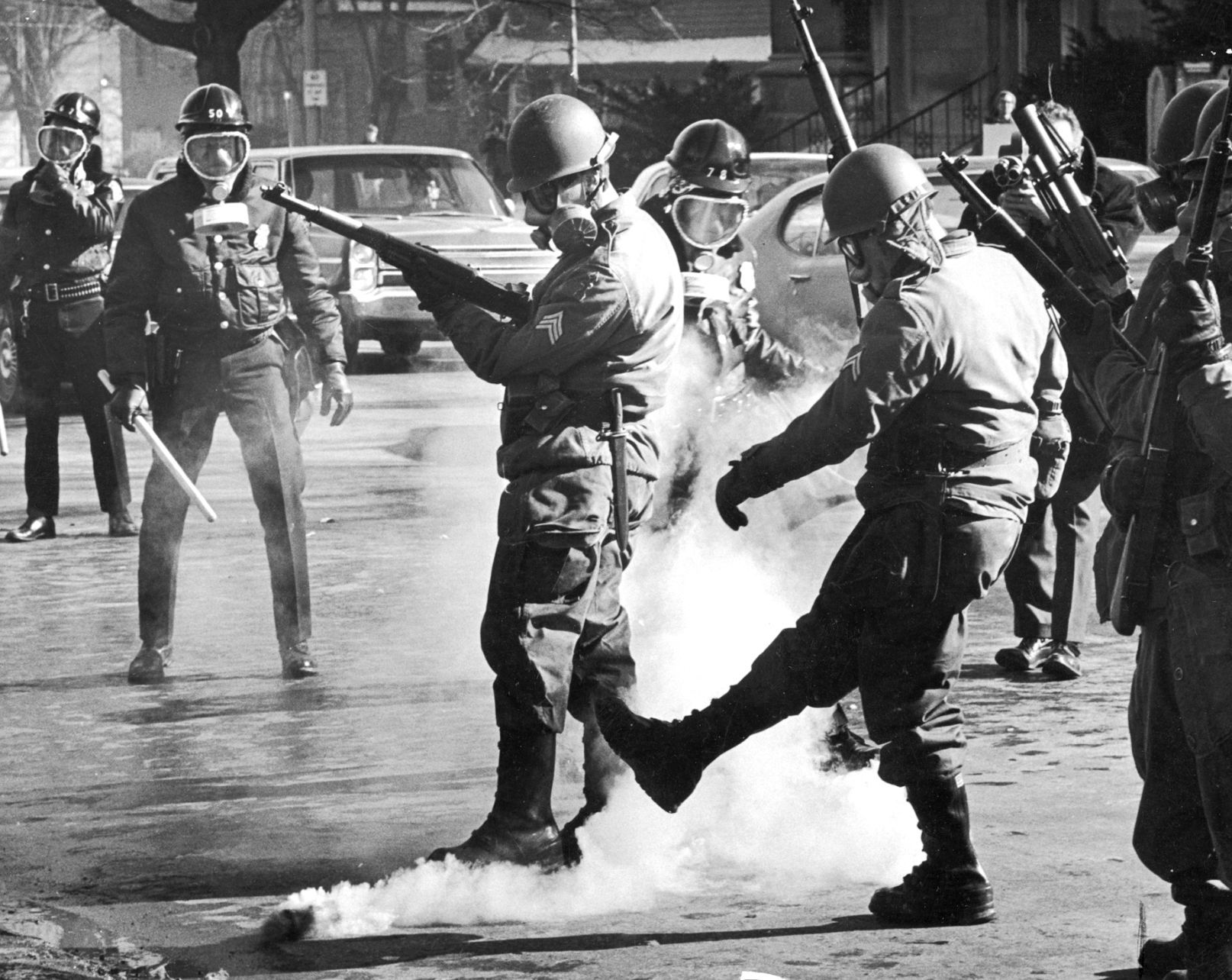 Using tear gas